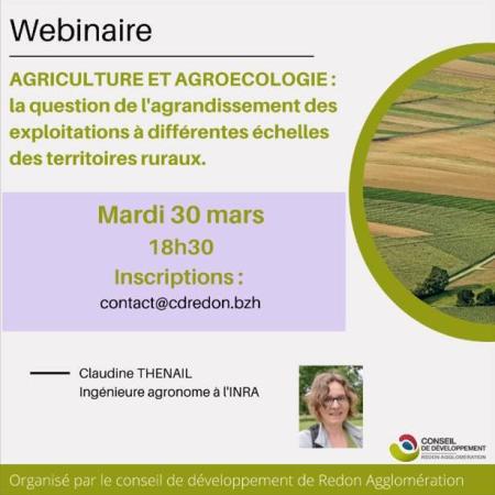 Webinaire Agriculture et agroécologie la question de l'agrandissement des exploitations à différentes échelles des territoires ruraux